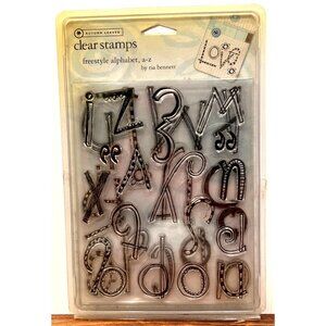 Autumn Leaves Clear Stamps Freestyle Alphabet A-Z By Tia Bennett 2533